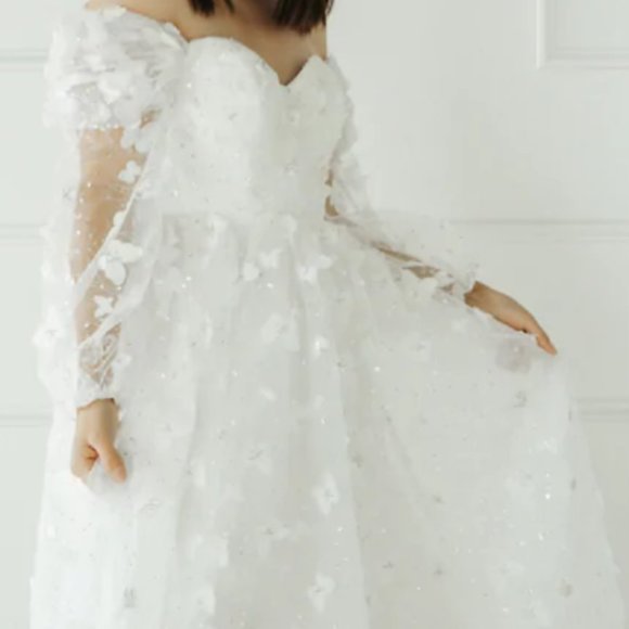 Ava Gowns Wild Butterfly Gown in White - Picture 10 of 11